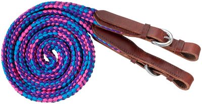 Tough1 Flat Braided Trail Reins With Buckle Ends