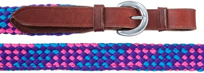 Image showing  Flat Braided Trail Reins With Buckle Ends