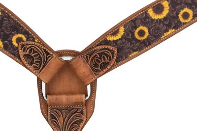 Image showing  Sunflower Print Breastcollar With Leather