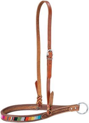 Tough-1 Noseband Leather With Woven Serape Inlay