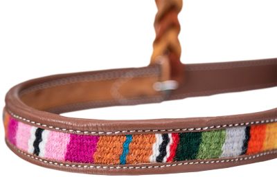 Image showing  Leather Noseband with Woven Serape Inlay, 33 in.