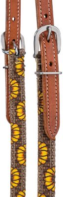 Image showing  Double Ear Hybrid Headstall With Print And Leather