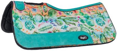 Tough-1 Cactus Print and Felt Saddle Pad