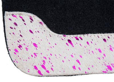 Image showing  Acid Wash Cowhide & Felt Saddle Pad