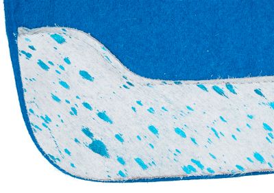 Image showing  Acid Wash Cowhide & Felt Saddle Pad