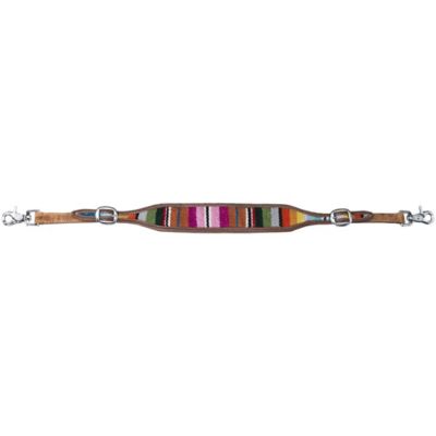 Image showing  Adjustable Leather Wither Strap With Serape Inlay