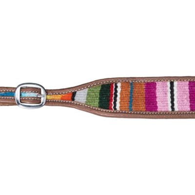 Image showing  Adjustable Leather Wither Strap With Serape Inlay