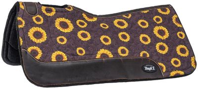 Tough-1 Sunflower Print & Felt Saddle Pad