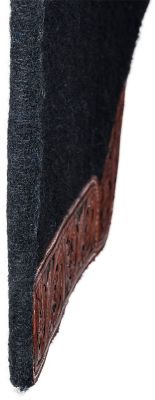 Image showing  Dakota Felt Saddle Pad With Tooled Leather and Black Inlay