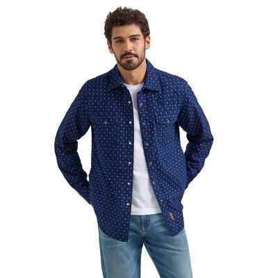 Image showing 0 th Wrangler Men's Premium Retro Western Snap Shirt