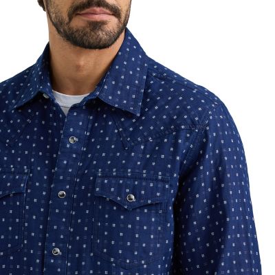 Image showing 2 th Wrangler Men's Premium Retro Western Snap Shirt
