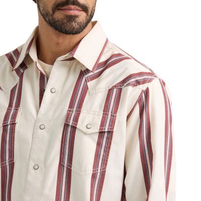 Image showing 1 th Wrangler Men's Premium Retro Western Snap Shirt