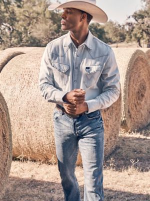 Wrangler Men's Vintage Inspired Western Snap Workshirt