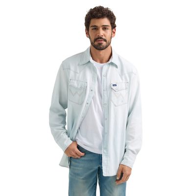 Image showing  Men's Vintage Inspired Western Snap Workshirt