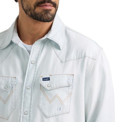 Image showing  Men's Vintage Inspired Western Snap Workshirt