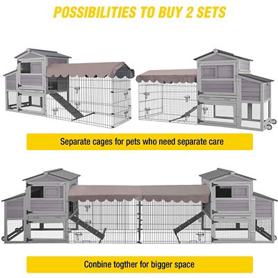 Image showing  Wooden Chicken Coop on Wheels, 2 to 4 Chicken Capacity, Inner Space 14 sq. ft.