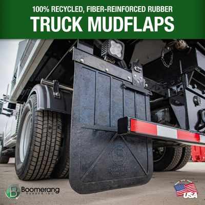 Image showing  10 x 18 x 1/4in. Right and Left Teardrop Heavy Duty Rubber Truck and Trailer Mud Deflector Flaps