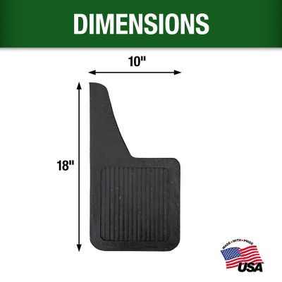 Image showing  10 x 18 x 1/4in. Right and Left Teardrop Heavy Duty Rubber Truck and Trailer Mud Deflector Flaps