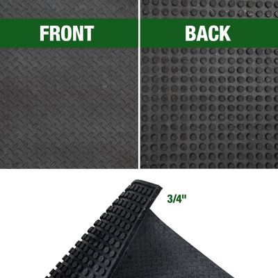 Image showing  3/4 in. Premium Tire-Cord Reinforced Rubber Stall Mat/Athletic Mat