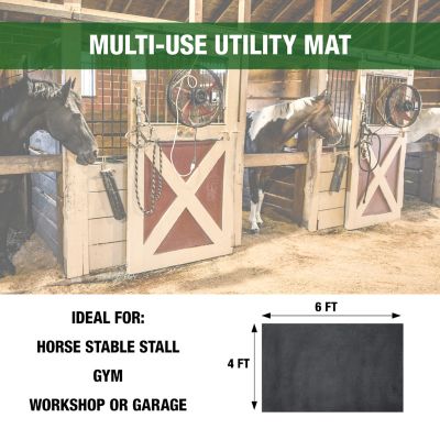Image showing  3/4 in. Premium Tire-Cord Reinforced Rubber Stall Mat/Athletic Mat