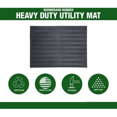 Image showing 7 th Boomerang Rubber Inc. 5/16 in. Rubber Horse Stable Stall, Gym, Workshop, Garage, Utility Use Mat