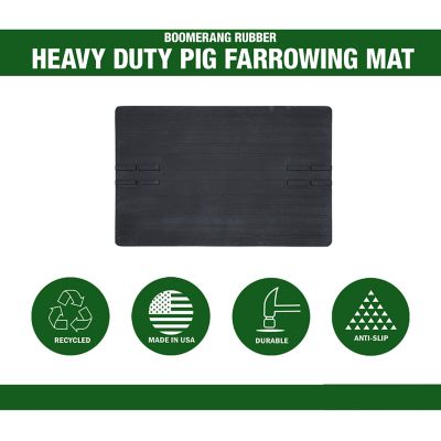 Image showing 7 th Boomerang Rubber Inc. Rubber Pig Creep Farrowing Mat with No Lip