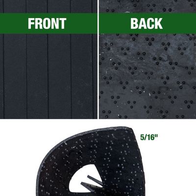 Image showing  21 in. x 15 in. x 5/16 in. Rubber Fence Post Mat Pad Covers for Square Posts 4 x 4 in.