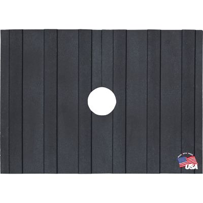 Boomerang Rubber Inc. 21 in. x 15 in. x 5/16 in. Rubber Fence Post Mat Pad Covers for Round 4 in. Posts