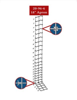 Image showing  Marauder Fence Fast Lock with 18 in. Barbed Apron Fence, Class 3 Galvanized 12.5 Gauge High-Tensile