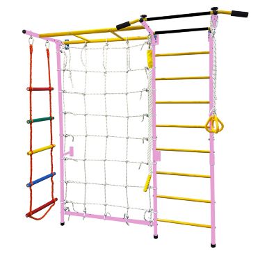 Funphix 7 in. 1 Swedish Ladder Wall Gym Set, Pink, FP-GYM-LARGE-P