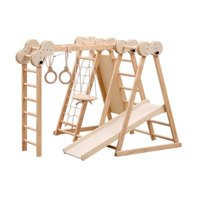 Funphix 5 in. 1 Wooden Climber, Natural, FPX-WC-4FT-N