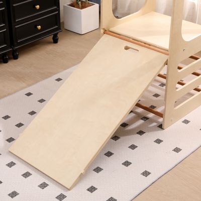 Image showing  Kids Step Stool Learning Helper Tower Kitchen Stool with Chalkboard and Slide, FPX-STOOL-CHLK