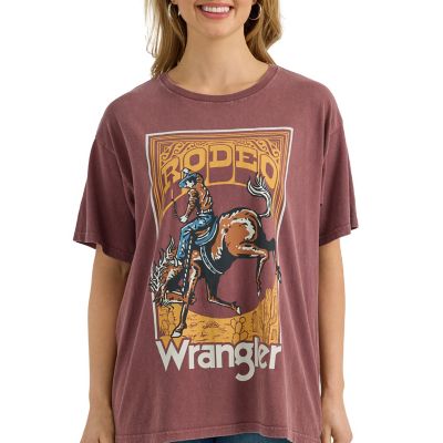 Image showing 2 th Wrangler Women's Acid Wash Graphic Oversized Tee