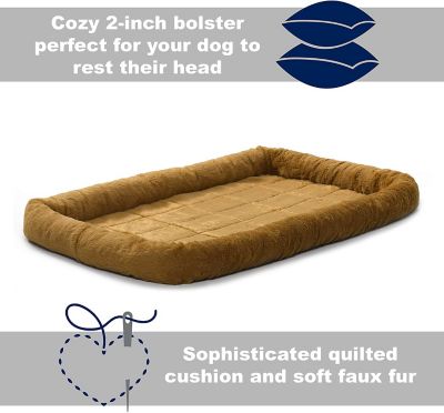 Image showing 5 th MidWest Homes for Pets Quiet Time Bolstered Pet Crate Bed, 54 in. x 37 in. x 3-1/2 in.