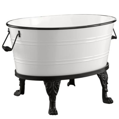 Red Shed 22 in. Round Claw Foot Planter