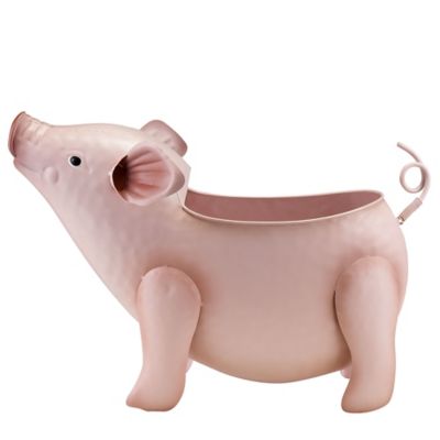 Image showing  Metal Pig Planter