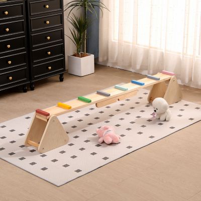 Image showing  Wooden 2 in 1 Seesaw and Balance Beam, FPX-SSBB-N