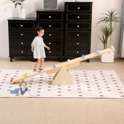 Image showing  Wooden 2 in 1 Seesaw and Balance Beam, FPX-SSBB-N