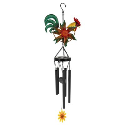 Red Shed 36.37 in. Rooster Solar Windchime