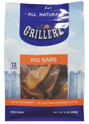Grillerz Natural Pig Ears Dog Chews, 12 ct.