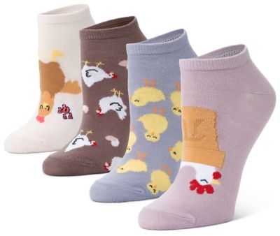Sof Sole No Show Socks Fall Chicks, 6 Pair, 15104
