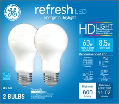 GE Refresh HD Daylight Bulbs, 2-Pack