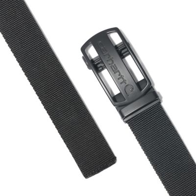 Image showing  Men's Nylon Webbing Ratchet Belt, Black with Black Finish
