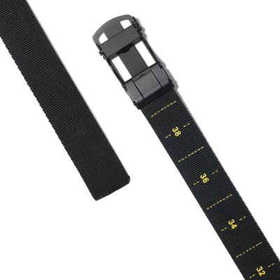 Image showing  Men's Nylon Webbing Ratchet Belt, Black with Black Finish