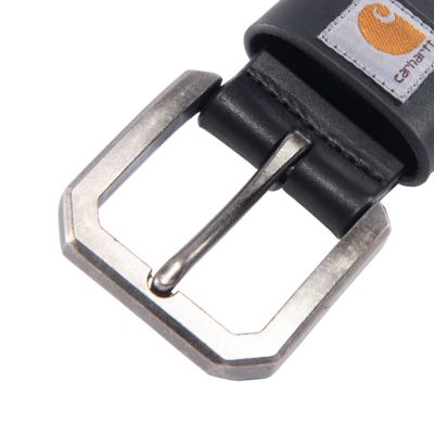 Image showing  Men's Saddle Leather Belt, Nickel Roller Finish