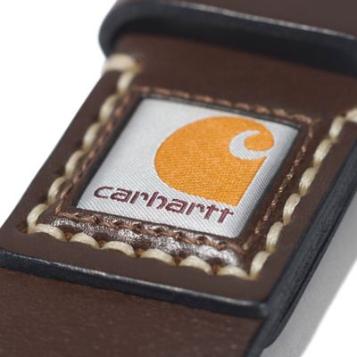 Image showing 3 th Carhartt Men's Saddle Leather Belt, Nickel Roller Finish