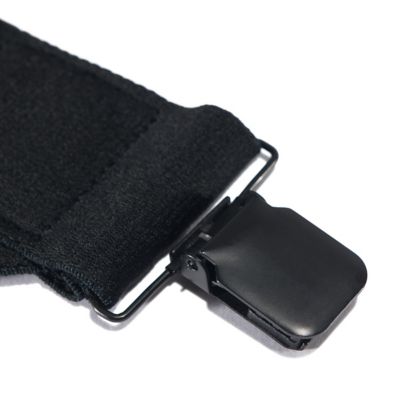 Image showing  Men's Full Swing Side Clip Elastic Suspenders, Black