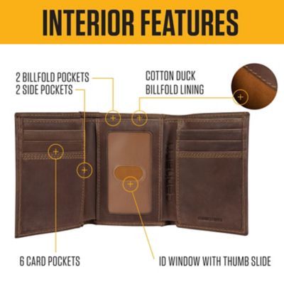 Image showing  Men's Triple Stitched Leather Trifold Wallet