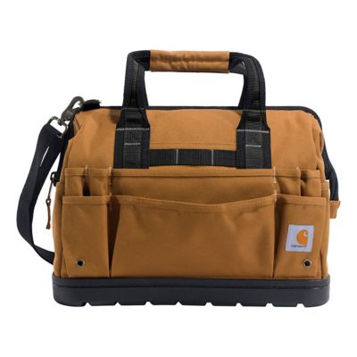 Image showing  16 in. Molded Base Heavyweight Tool Bag with 34 Pockets, Carhartt Brown