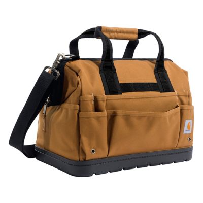 Image showing  16 in. Molded Base Heavyweight Tool Bag with 34 Pockets, Carhartt Brown
